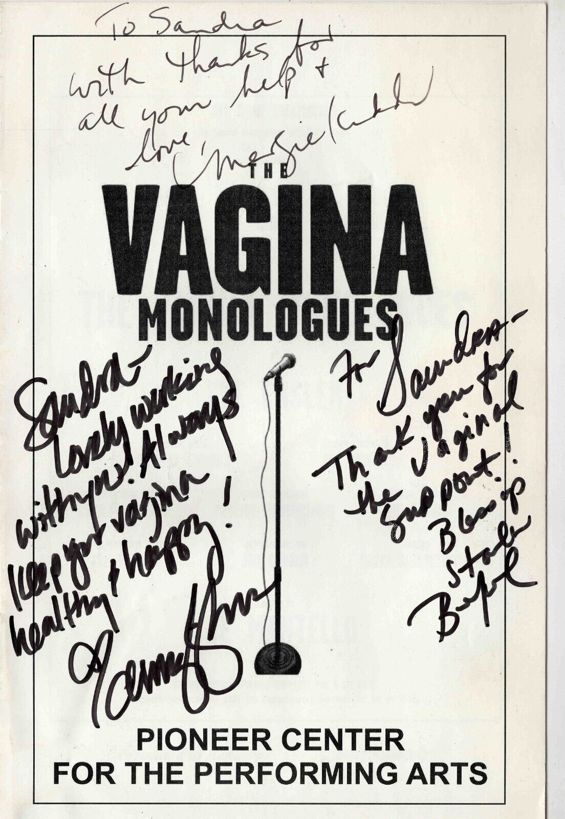 Margot Kidder +2 Signed Vagina Monologues Playbill