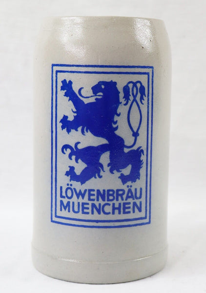 VINTAGE Lowenbrau Muenchen Stoneware Heavy Beer Stein