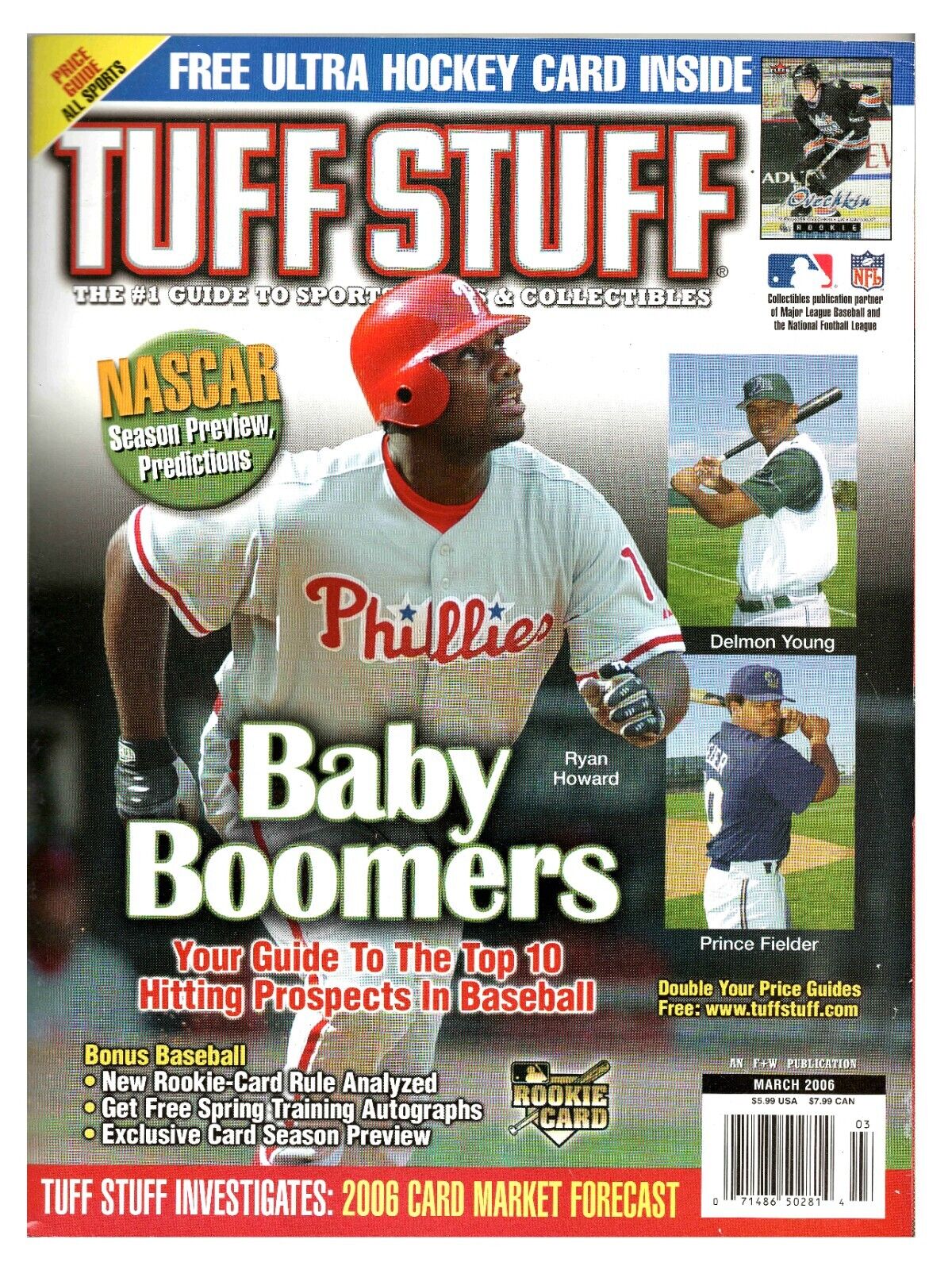 VINTAGE Mar 2006 Tuff Stuff Magazine Ryan Howard Phillies