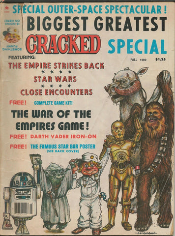 ORIGINAL Vintage Fall 1980 Cracked Magazine Special Star Wars Yoda C3PO R2D2