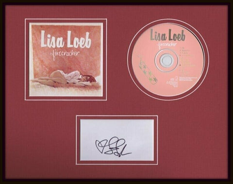 Lisa Loeb Signed Framed 11x14 Firecracker CD & Photo Display