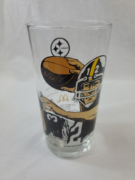 VINTAGE 1990 McDonald's Terry Bradshaw JH Johnson Bill Dudley Glass Steelers