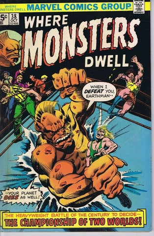 Where Monsters Dwell #38 ORIGINAL Vintage 1975 Marvel Comics 