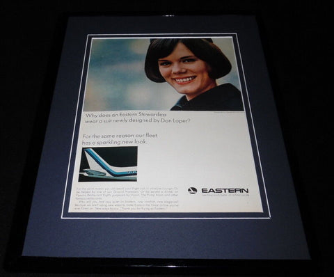 1965 Eastern Airlines Framed 11x14 ORIGINAL Vintage Advertisement