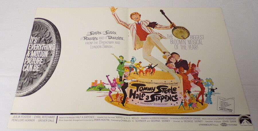 VINTAGE 1968 Half a Sixpence 12x18 Industry Poster Ad Tommy Steele