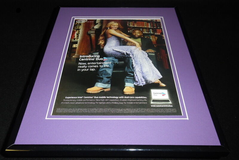 Mariah Carey 2006 Intel Centrino Duo 11x14 Framed ORIGINAL Advertisement