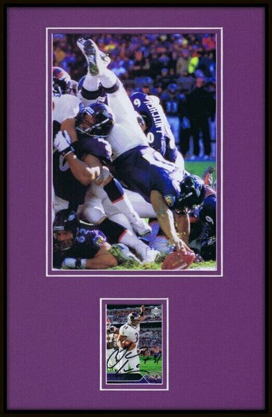 Jamal Lewis Signed Framed 11x17 Photo Display Ravens