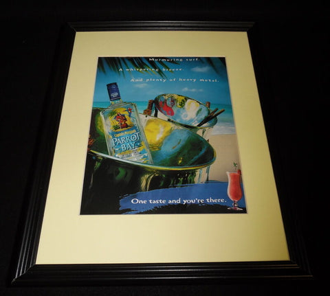 2001 Captain Morgan Parrot Bay Rum 11x14 Framed ORIGINAL Vintage Advertisement D