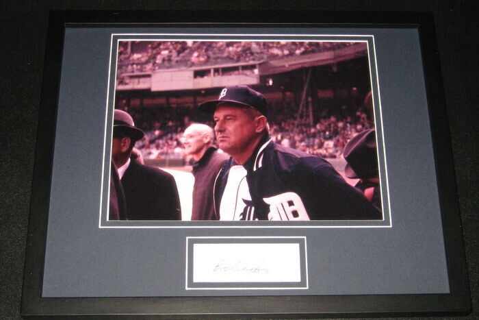 Bob Scheffing Signed Framed 11x14 Photo Display JSA Tigers 