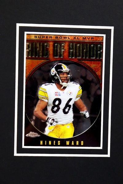 Hines Ward Framed 11x17 Vintage Topps Card +  Photo Set Steelers