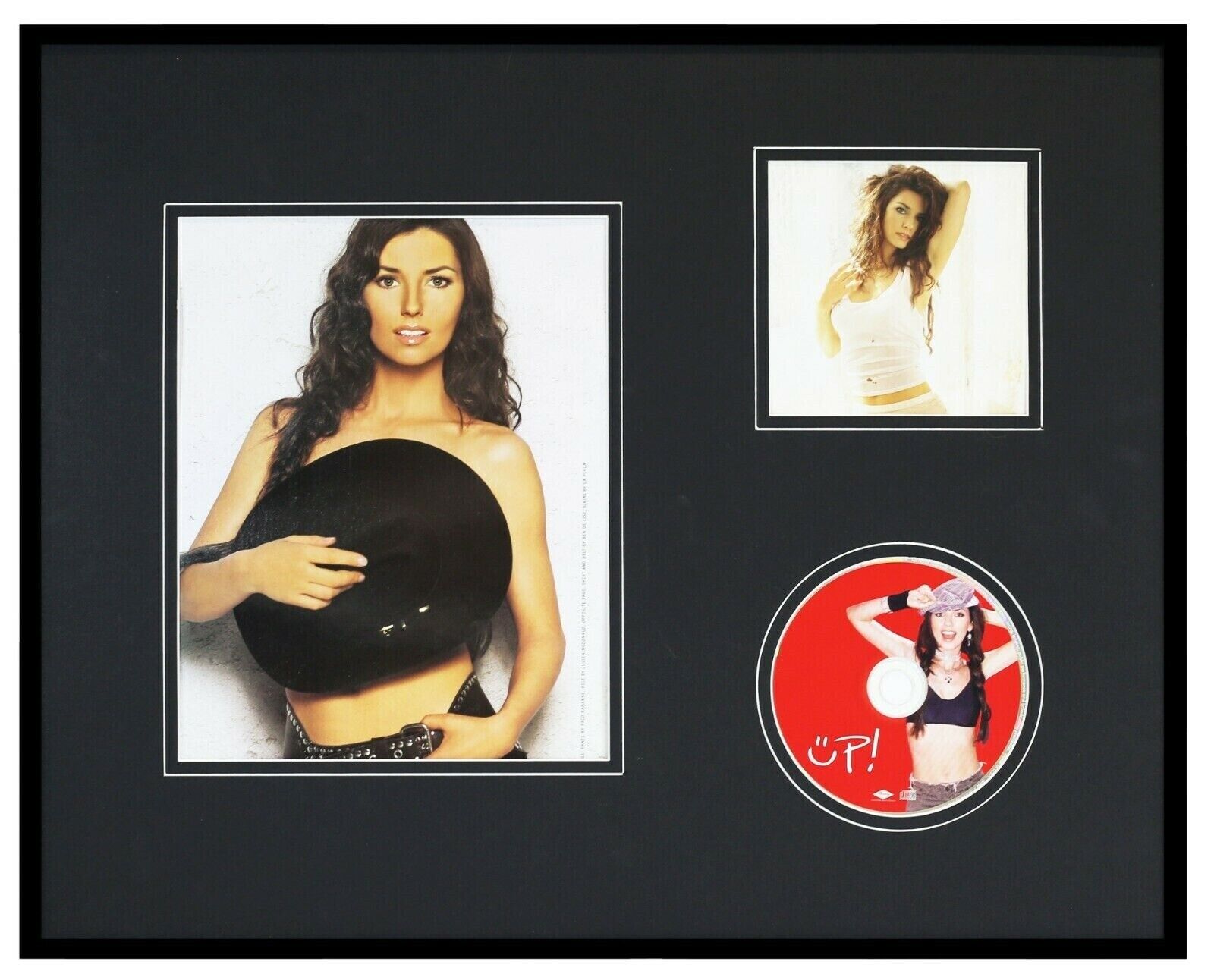 Shania Twain Framed 16x20 Up! CD & Cowgirl Hat Photo Set