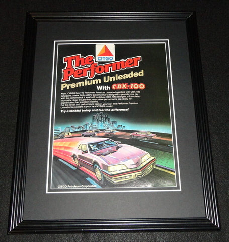 1987 Citgo Gasoline CDX 100 11x14 Framed ORIGINAL Vintage Advertisement 