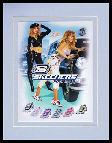 Christina Aguilera 2005 Skechers Framed 11x14 ORIGINAL Vintage Advertisement 