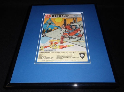 1985 DC Heroes Role Playing Game 11x14 Framed ORIGINAL Advertisement Batman