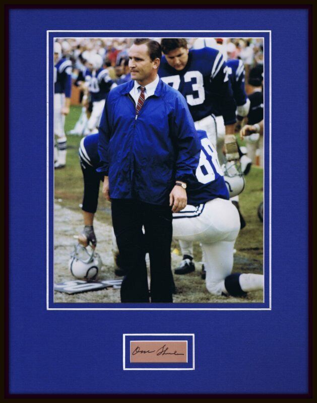 Don Shula Signed Framed 11x14 Photo Display Baltimore Colts Dolphins