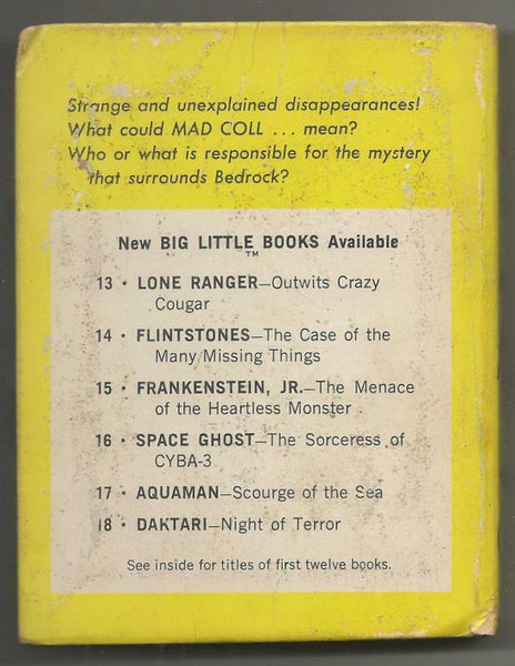 Flintstones Case of Many Missing Things ORIGINAL 1968 Whitman Big Little Book 