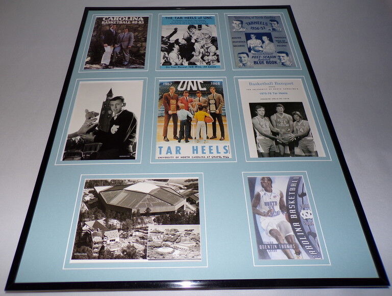 North Carolina Tar Heels Basketball UNC 16x20 Framed Program Covers Display