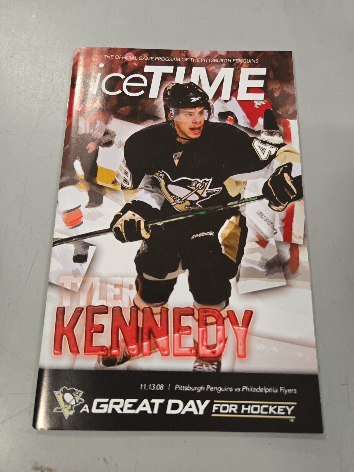 Oct 13 2008 Flyers @ Penguins Program Tyler Kennedy Pascal Dupuis Goal