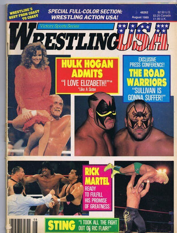 ORIGINAL Vintage August 1989 Wrestling USA Magazine Hulk Hogan Elizabeth