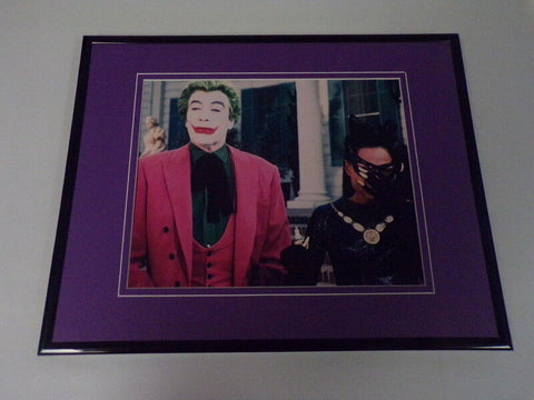 Joker & Catwoman Cesar Romero Eartha Kitt Framed 11x14 Photo Display Batman