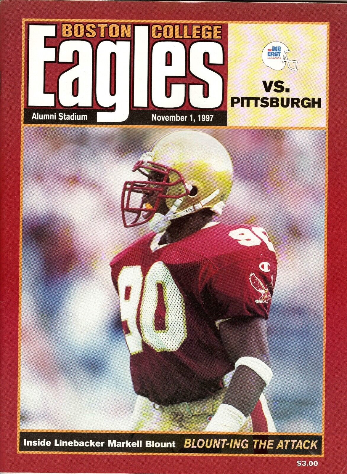 Nov 1 1997 Boston College vs Pitt Panthers Program Matt Hasselbeck