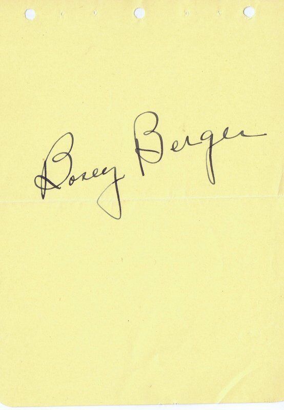 Bosey Berger Signed Vintage Album Page JSA Indians