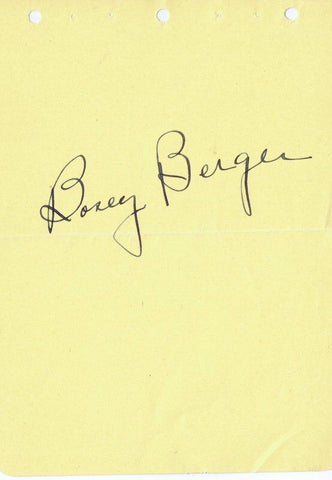 Bosey Berger Signed Vintage Album Page JSA Indians