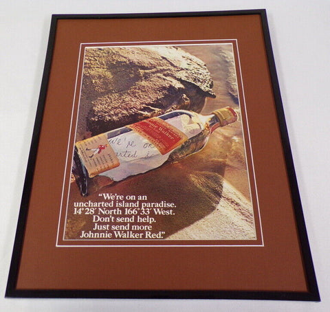 1974 Johnnie Walker Red Framed 11x14 ORIGINAL Vintage Advertisement