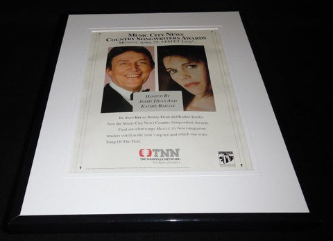 1992 Music City Awards TNN Framed 11x14 ORIGINAL Advertisement Jimmy Dean 