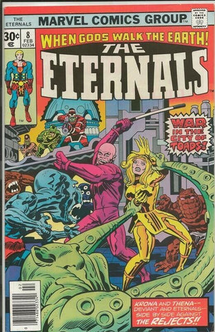 Eternals #8 ORIGINAL Vintage 1977 Marvel Comics 1st Krakas 1st Ransak