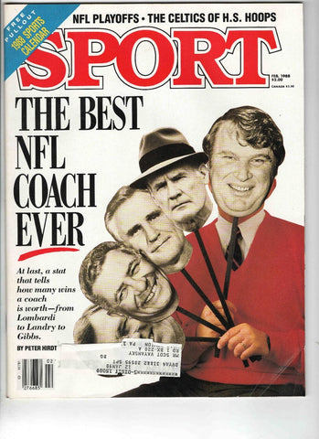 Feb 1988 Sport Magazine John Madden Tom Landry Vince Lombardi Don Shula