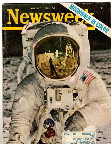 VINTAGE Aug 11 1969 Newsweek Magazine Moonwalk in Color