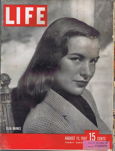 ORIGINAL Vintage Life Magazine August 11 1947 Ella Raines