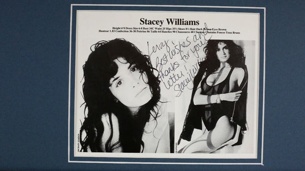 Stacey Williams Signed Framed 16x20 Photo & Vintage Elite Model Card Display