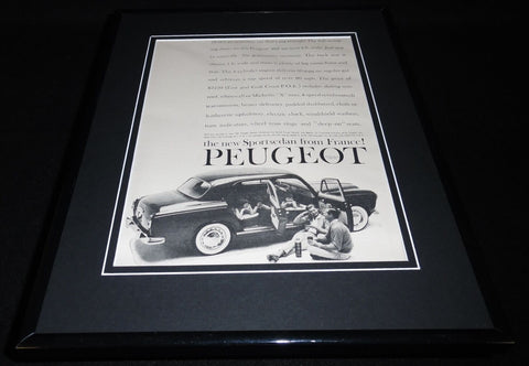 1959 Peugeot Sportsedan 11x14 Framed ORIGINAL Advertisement