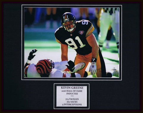 Kevin Greene Steelers Framed 11x14 Photo Display 