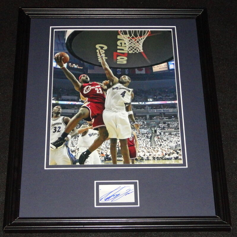 Antawn Jamison Signed Framed 11x14 Photo Display FLEER vs Lebron James