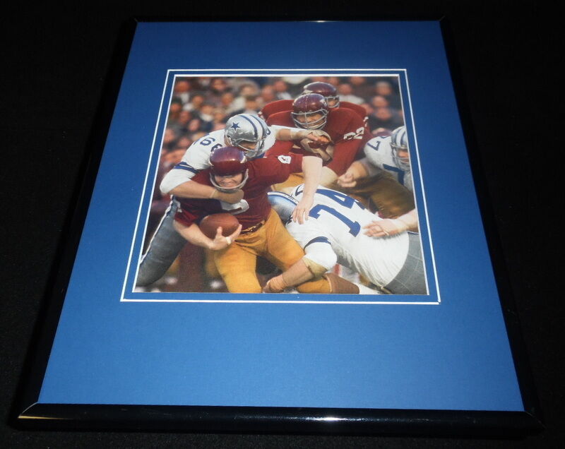 George Andrie Framed 11x14 Photo Display Cowboys vs Sonny Jurgensen