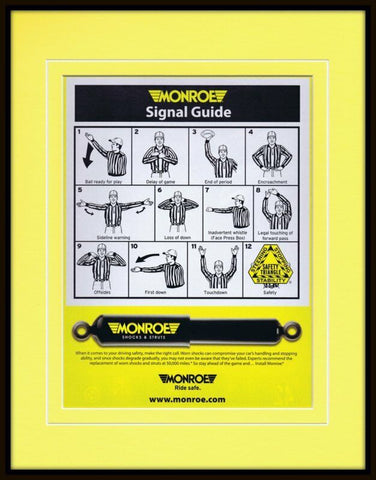 2013 Monroe Shocks and Struts Framed 11x14 ORIGINAL Advertisement