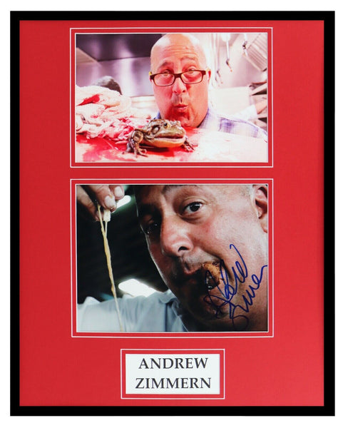 Andrew Zimmern Signed Framed 16x20 Photo Set AW Bizarre Foods