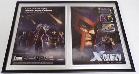 X Men Legends 2004 XBox PS2 Framed 12x18 ORIGINAL Advertising Display