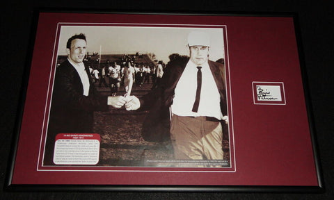 Coach Bill Peterson Signed Framed 12x18 Photo Display JSA Florida State FSU