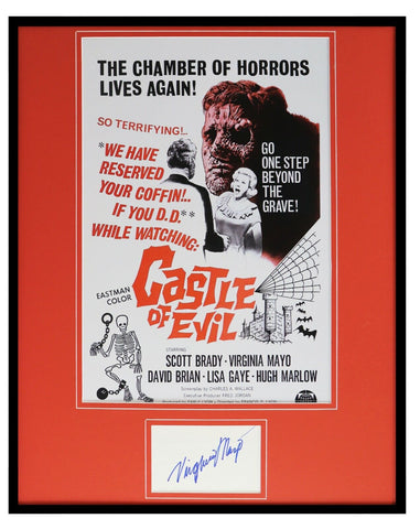 Virginia Mayo Signed Framed 16x20 Castle of Evil Poster Display 