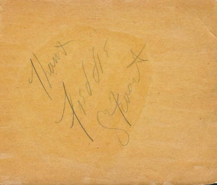 Freddie Stewart Hand Signed Album Page Jazz