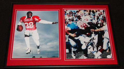 George Rogers Signed Framed 12x18 Photo Set South Carolina Heisman Winner