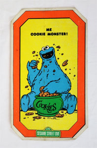 VINTAGE 1980s Sesame Street Live Cookie Monster 18" Felt Pennant