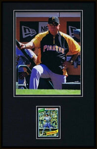 Clint Hurdle Signed Framed 11x17 Photo Display Pirates