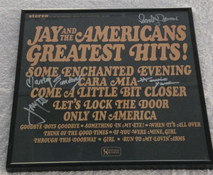 Jay & The Americans Signed Framed Greatest Hits Record Album In Person