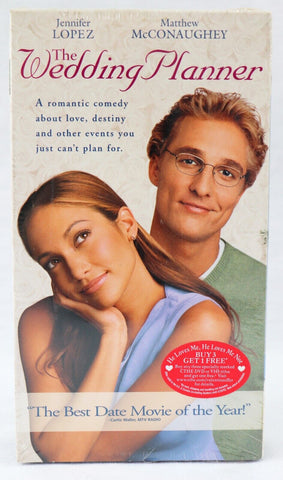 The Wedding Planner VINTAGE SEALED VHS Cassette Jennifer Lopez M McConaughey