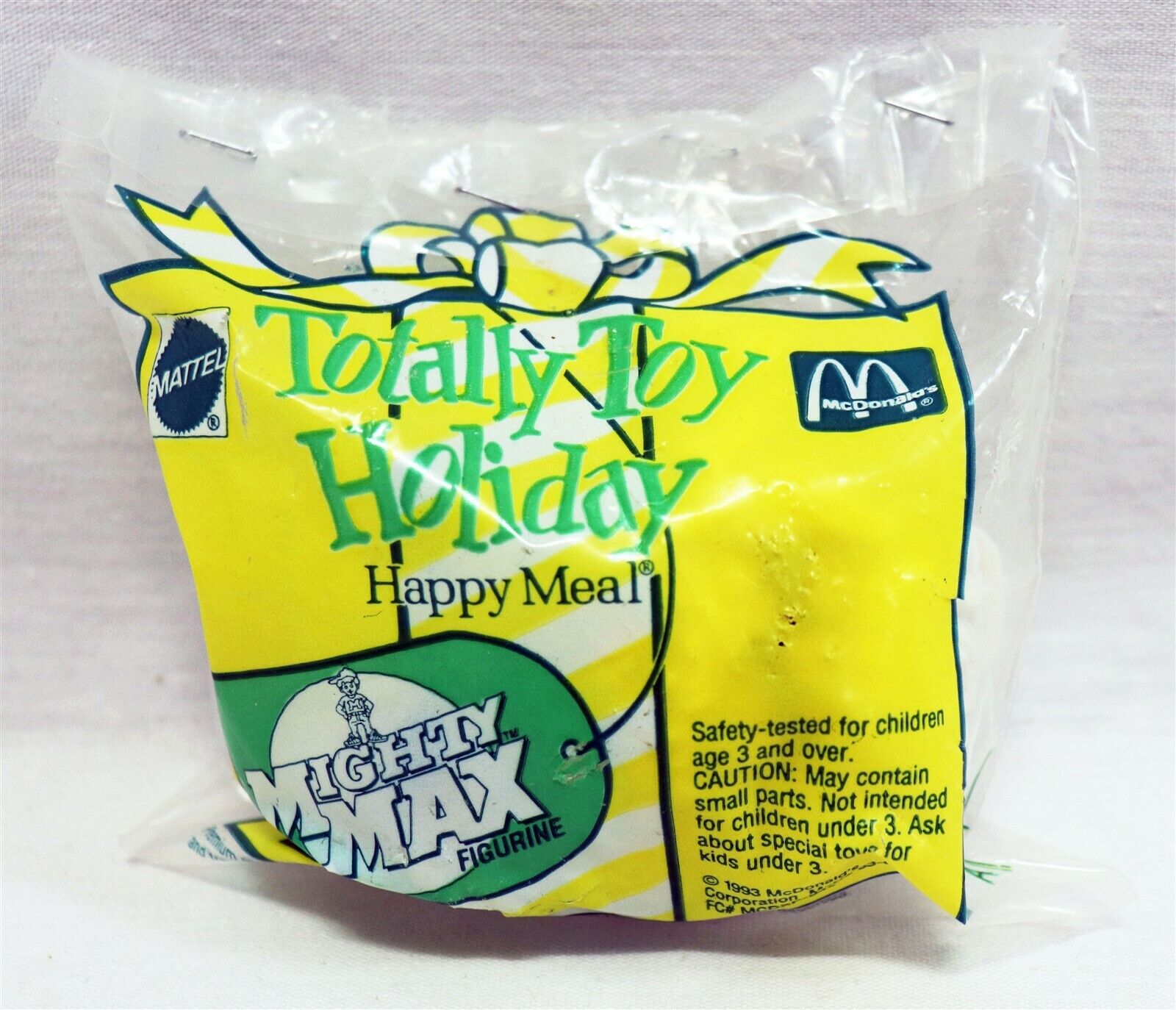 VINTAGE SEALED 1993 McDonald's Mighty Max Totally Toy Holiday